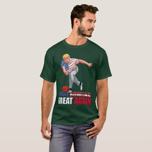 Funnyrump Bowling Make Bowling Great Again girl Tシャツ (正面フル)