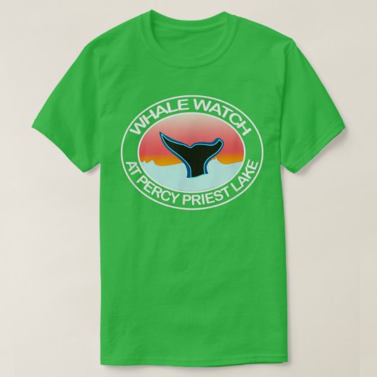 FunnyWhaleWatchAtPercyPusticeLakeTennesseeTailWate Tシャツ (デザイン正面)