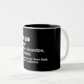Funpa/おもしろいGrandpaの定義 ツートーンマグカップ (正面右)