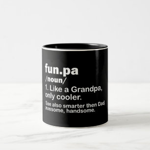 Funpa/おもしろいGrandpaの定義 ツートーンマグカップ
