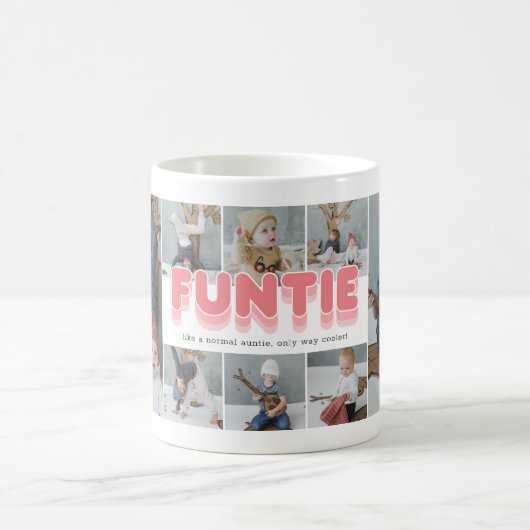 Funtie Auntieおもしろいフォトコラージュ コーヒーマグカップ (中央)
