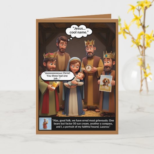 Funy atheist カード (黄色い花)