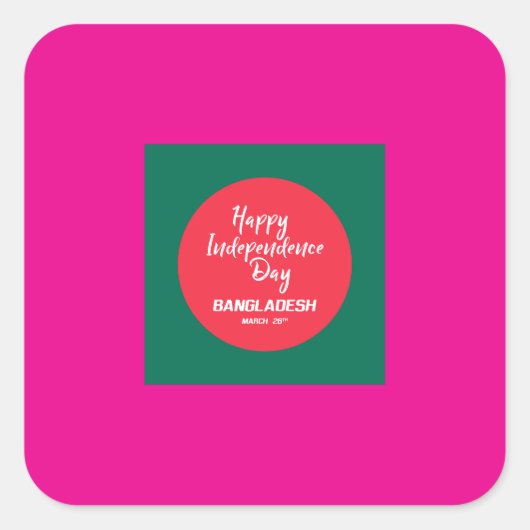 Funy mémorial day stickers  スクエアシール (正面)