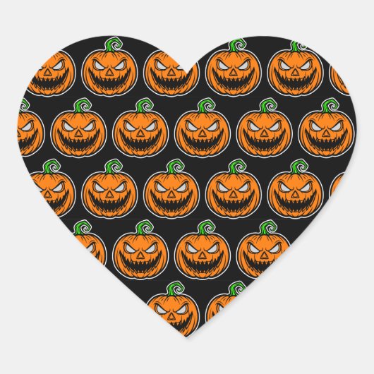 Funy Stickers & Labels halloween party  ハートシール (正面)