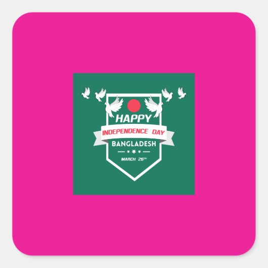 Funy Stickers & Labels mémorial day スクエアシール (正面)