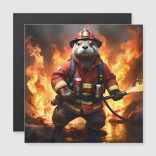 **"Fur and Flames: The Otter Fireman’s Backburning