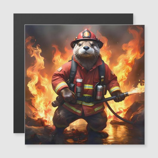 **"Fur and Flames: The Otter Fireman’s Backburning (正面/裏面)