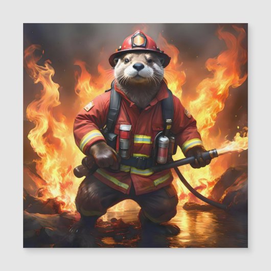 **"Fur and Flames: The Otter Fireman’s Backburning (正面)