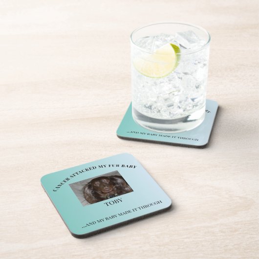 Fur Baby Cancer Survivor Hope Design コースター (右側)