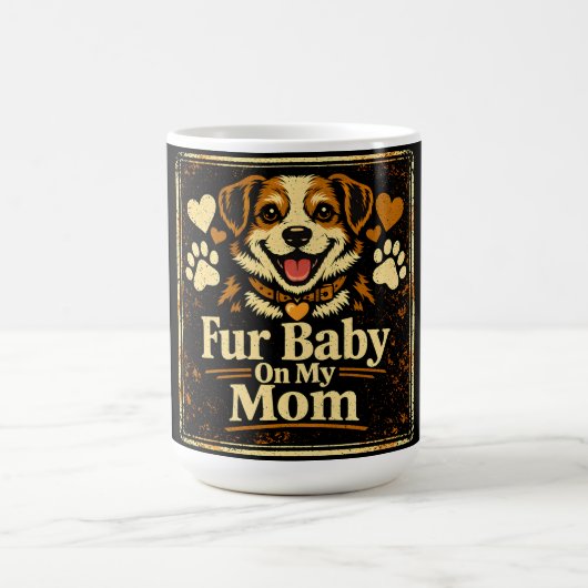 Fur Baby Mom – Pet Parent Love Pride コーヒーマグカップ (中央)