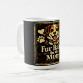 Fur Baby Mom – Pet Parent Love Pride コーヒーマグカップ (正面左)
