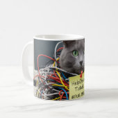 Fur-Ball, IT / Help Desk Mug, Office Fun Cats コーヒーマグカップ (正面左)