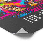 Fur-bulous Cute Cat Christmas Party Holiday Kitten ポスター (角)