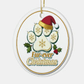 Fur-ever Christmas Paw Print Ornament セラミックオーナメント (左)