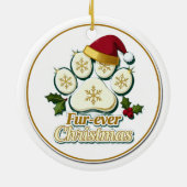 Fur-ever Christmas Paw Print Ornament セラミックオーナメント (裏面)