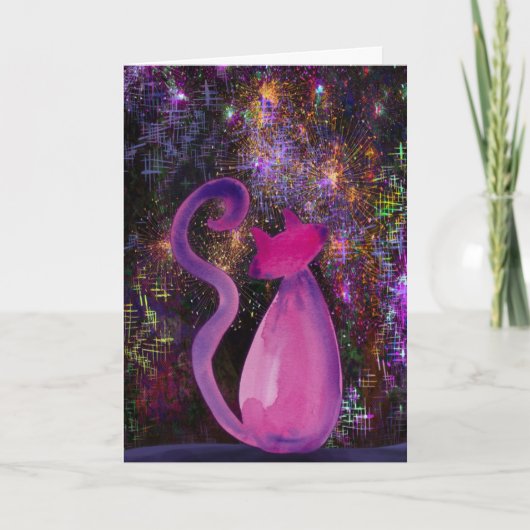 Fur-Ever in Our Hearts Cat Sympathy Card カード (正面)