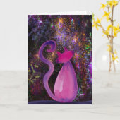 Fur-Ever in Our Hearts Cat Sympathy Card カード (黄色い花)