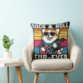 Fur-Ever Rock & Roll With A Rockin Corgi クッション (椅子)