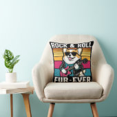 Fur-Ever Rock & Roll With A Rockin Corgi クッション (椅子)