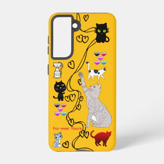 Fur-ever Yours Cat Samsung Galaxy Case Samsung Galaxyケース (裏面)