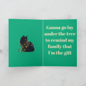 Fur, Fun, and Festive Cheer Black Cat Entangled カード (内部)