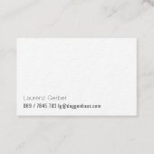 Für Herren mit Anspruch und Schwarzen Ideen 名刺 (正面)