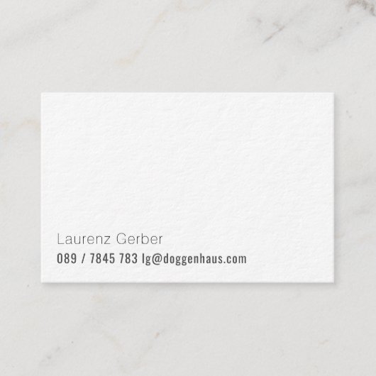 Für Herren mit Anspruch und Schwarzen Ideen 名刺 (正面)