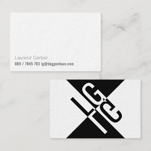 Für Herren mit Anspruch und Schwarzen Ideen 名刺 (正面/裏面)