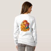 Fur Lies Love Rises Cute Lady and Puppy Cartoon 3D Tシャツ (裏面フル)