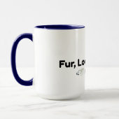 Fur Love & Coffee 面白い犬と猫好きマグカップ マグカップ (左)