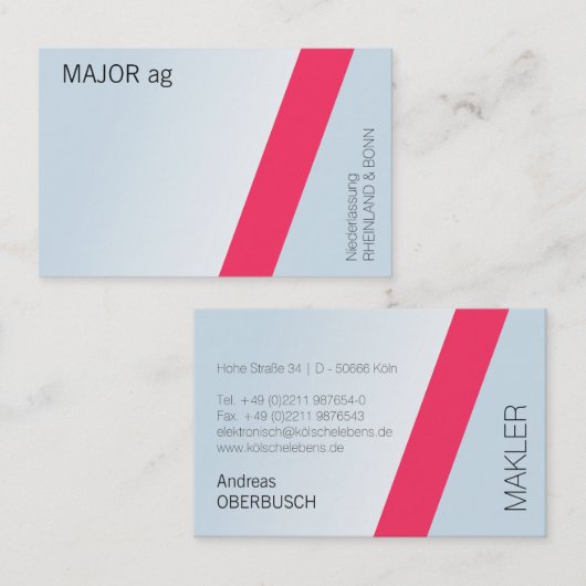 Für Makler & Immobilien Experten 名刺 (正面/裏面)