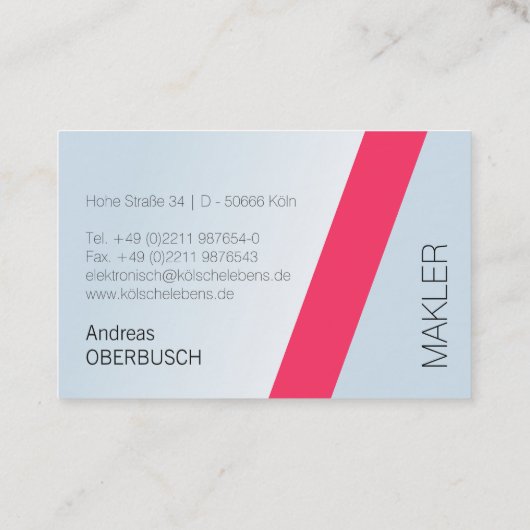 Für Makler & Immobilien Experten 名刺 (裏面)