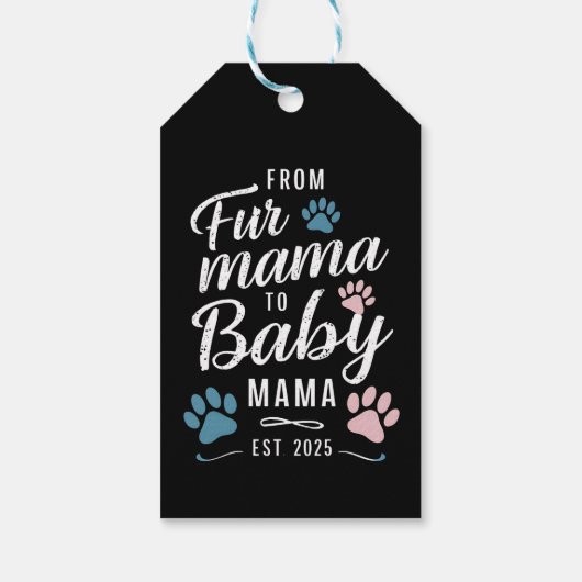 Fur MamaからBaby Mamaへ 2025年設立 犬 猫のママ ギフトタグ (裏面)