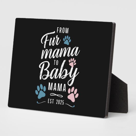 Fur MamaからBaby Mamaへ 2025年設立 犬 猫のママ フォトプラーク (側面)