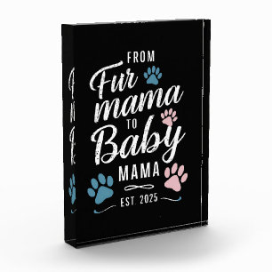Fur MamaからBaby Mamaへ Est 2025 犬 猫 ママ フォトブロック