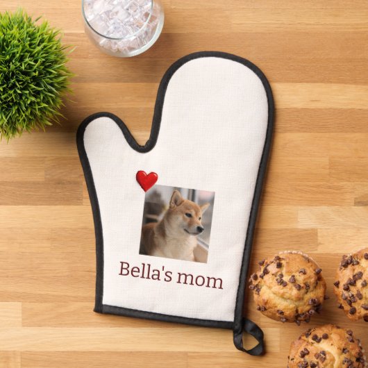 Fur Mama Love – Cute Dog Photo Oven Mitt 鍋つかみ (トップダウン)