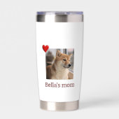 Fur Mama Love – Cute Dog Photo Water Bottle 保温保冷タンブラー (正面)