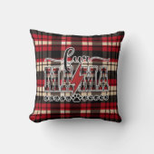 Fur Mama Plaid クッション (正面)