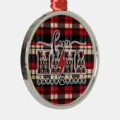 Fur Mama Plaid  メタルオーナメント (右)