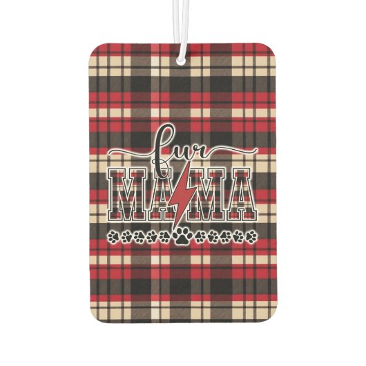 Fur Mama Plaid Air Freshener カーエアーフレッシュナー (裏面)