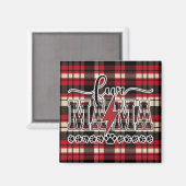 Fur Mama Plaid Magnet マグネット (正面/裏面)