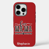 Fur Mama Plaid Personalized Case-Mate iPhoneケース (裏面)