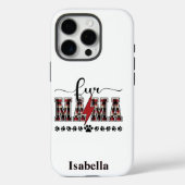 Fur Mama Plaid Personalized Case-Mate iPhoneケース (裏面)