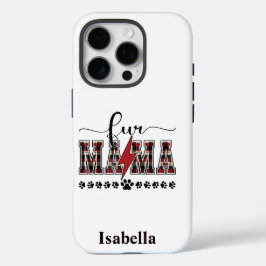 Fur Mama Plaid Personalized iPhone 16 Proケース