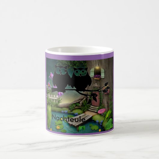 Für Nachteulen コーヒーマグカップ (中央)