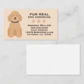 Fur Real Dog Grooming Funny Pet Groomer Design Art 名刺 (正面/裏面)