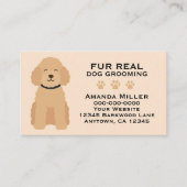 Fur Real Dog Grooming Funny Pet Groomer Design Art 名刺 (正面)