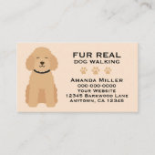 Fur Real Dog Walking Pet Exercise Fitness Humorous 名刺 (正面)