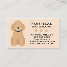 Fur Real Dog Walking Pet Exercise Fitness Humorous 名刺