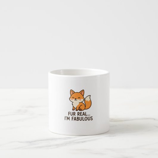 Fur real fabulous fox mug エスプレッソカップ (正面)
